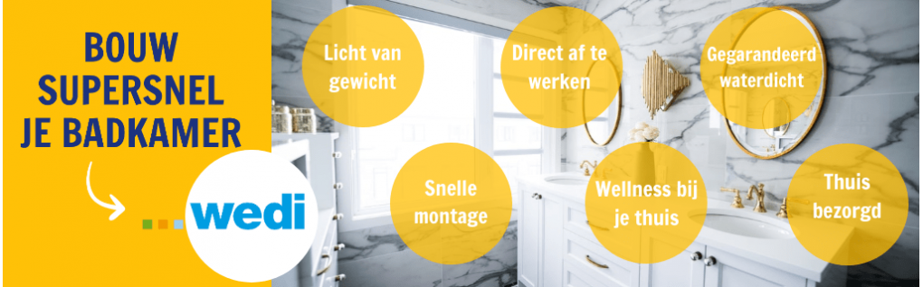 Bouw supersnel je badkamer - de power van wedi